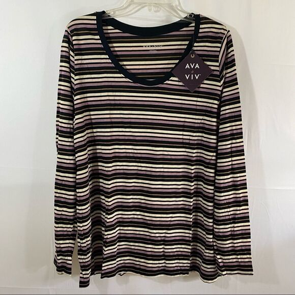 Ava & Viv Women’s Plus Size Long Sleeve Top - Picture 2 of 4